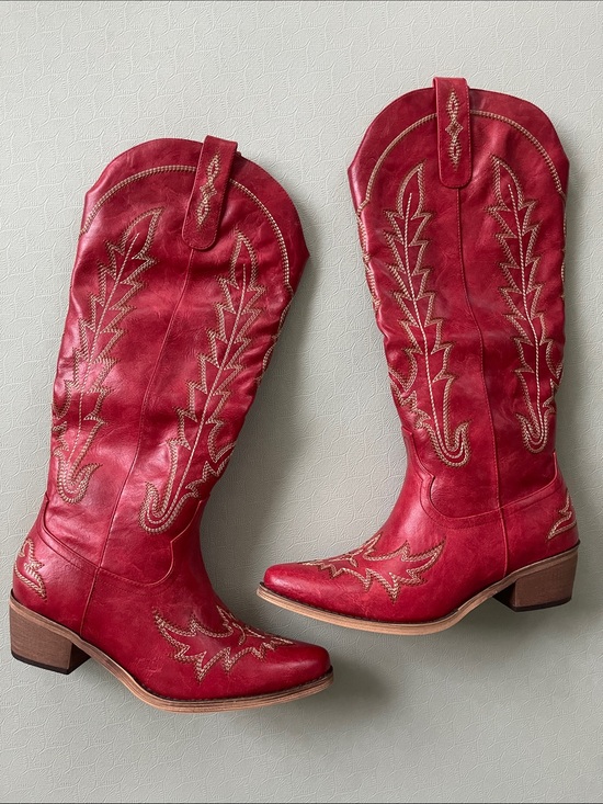 Rivalran Shoes - Rivalran Red Tall Western Cowgirl Boots **Price is Firm** Sz 9